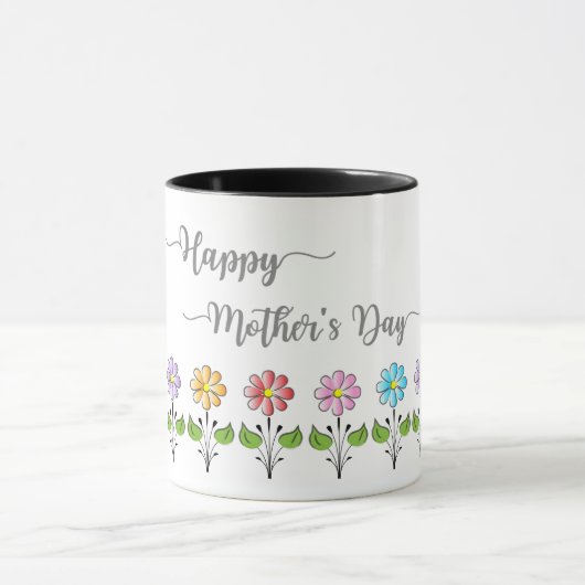 Happy-Mütter-Tage, Blume, Liebe Sie Mama Tasse (Zentrum)