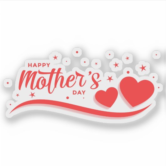 Happy Mütter-Tagesaufkleber Aufkleber (Vorderseite)