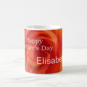 Happy Mütter tagorange Rose Kaffeetasse