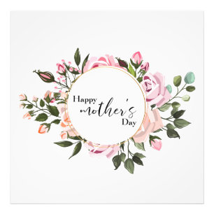 Happy Mutter's day Blume Fotodruck