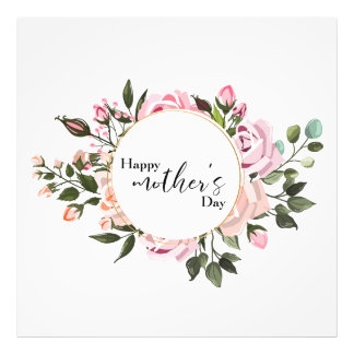 Happy Mutter's day Blume Fotodruck