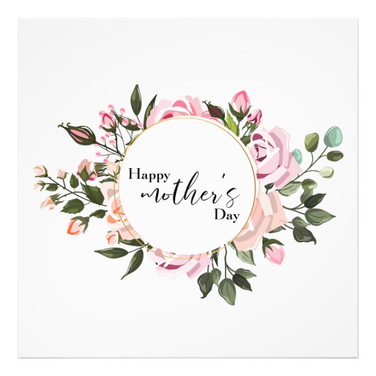 Happy Mutter's day Blume Fotodruck (Vorne)