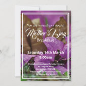 HAPPY MUTTER'S DAY Breakfast Event Floral Einladung (Vorderseite)