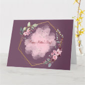 HAPPY MUTTER'S DAY (DARK LILAC) CARD KARTE (Gelbe Blume)