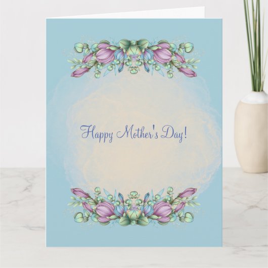 HAPPY MUTTER'S DAY (LIGHT BLUE) CARD KARTE (Vorderseite)