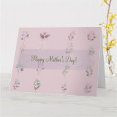 HAPPY MUTTER'S DAY (LIGHT MAUVE) CARD KARTE (Gelbe Blume)