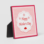 "HAPPY MUTTER'S DAY" PINK HEARTS FOTOPLATTE (Vorderseite)