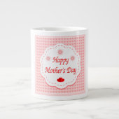 "HAPPY MUTTER'S DAY" PINK HEARTS Jumbo-Tasse (Vorderseite)