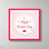 "HAPPY MUTTER'S DAY" PINK HEARTS LEINWANDDRUCK (Vorderseite)