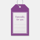 HAPPY MUTTER'S DAY Sprichwörter 31 Lila Blüten Geschenkanhänger (Rückseite)