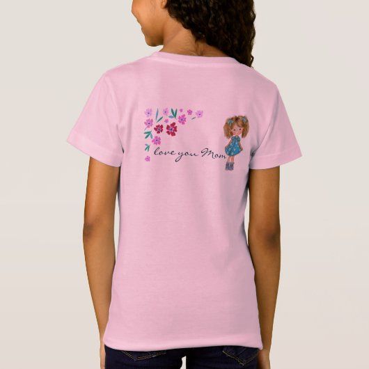 HAPPY MUTTER'S DAY Tochter rosa T-Shirt (Rückseite)