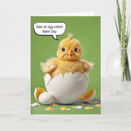 Happy Name Day Baby Chick Karte (Vorderseite)