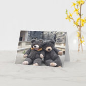 Happy Name Day Card mit niedlichen Bären Karte (Gelbe Blume)