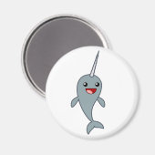 Happy Narwhal Magnet (Vorderseite/Rückseite)
