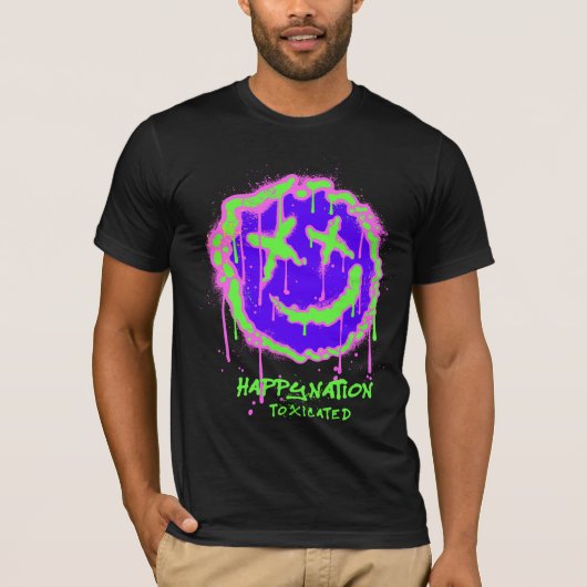 Happy Nation Toxified T - Shirt - Bold & Edgy Stat (Vorderseite)
