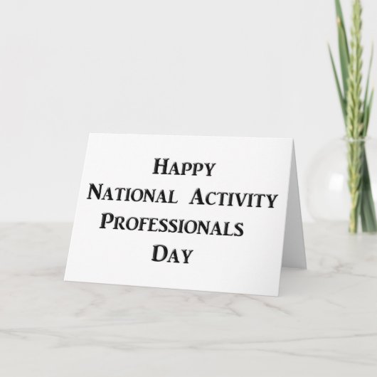 Happy National Activity Professionals Day Karte (Vorderseite)