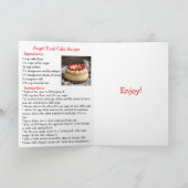 Happy National Angel Food Cake Day! Rezept-Karte Karte (Innenseite)