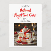 Happy National Angel Food Cake Day! Rezept-Karte Postkarte (Vorderseite)