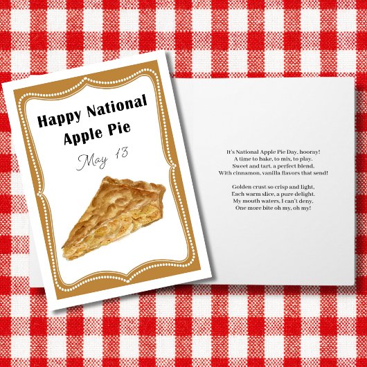 Happy National Apple Pie Day 13. Mai Karte