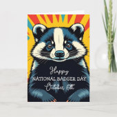 Happy National Badger Day - 6. Oktober Karte (Vorderseite)
