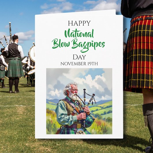 Happy National Bagpipes Day | November 19th Karte