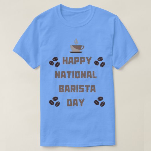 Happy national barista day Premium Classic TShirt (Design vorne)