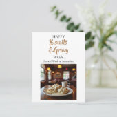 Happy National Biscuits und Gravy Week! Postkarte (Stehend Vorderseite)