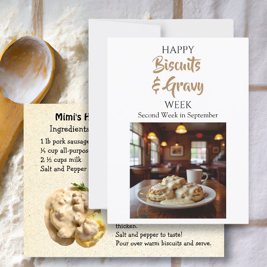 Happy National Biscuits und Gravy Week! Postkarte