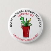 Happy National Bloody Mary Day Januar Button (Vorderseite)