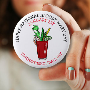 Happy National Bloody Mary Day Januar Button