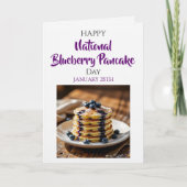 Happy National Blueberry Pancake Day! Jan 28th Karte (Vorderseite)
