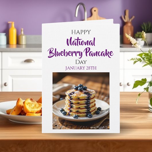 Happy National Blueberry Pancake Day! Jan 28th Karte