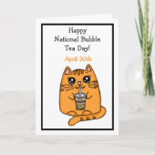 Happy National Bubble Tea Day - 30. April Karte (Vorderseite)