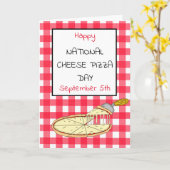 Happy National Cheese Pizza Day 5. September Card Karte (Gelbe Blume)