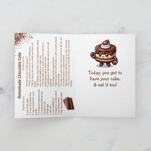 Happy National Chocolate Cake Day | Jan 27th Karte (Innenseite)