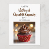 Happy National Chocolate Cupcake Day Card Postkarte (Vorderseite)