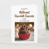 Happy National Chocolate Cupcake Day Karte (Vorderseite)