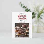 Happy National Chocolate Day | 28. Oktober Postkarte (Stehend Vorderseite)