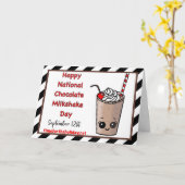 Happy National Chocolate Milkshake Day 12. Septemb Karte (Gelbe Blume)