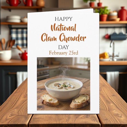 Happy National Clam Chowder Day | Feb 25th Karte