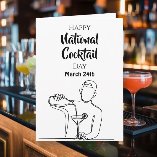 Happy National Cocktail Day - March 24th Karte