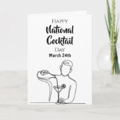 Happy National Cocktail Day - March 24th Karte (Vorderseite)