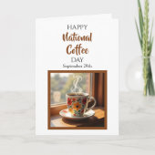 Happy National Coffee Day - 29. September Karte (Vorderseite)