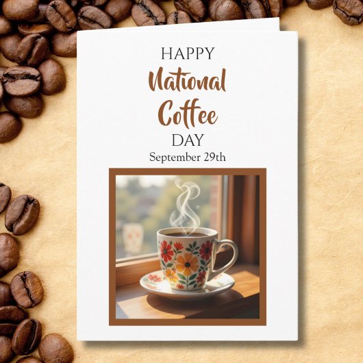 Happy National Coffee Day - 29. September Karte