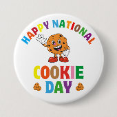 Happy National Cookie Day Chocolate Chip Cookie Button (Vorderseite)