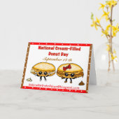 Happy National Cream Filed Donuts Day - 14. Septem Karte (Gelbe Blume)