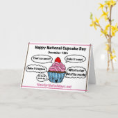 Happy National Cupcake Day - Rezept Card Inside Karte (Gelbe Blume)