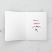 Happy National Daughters Day Karte (Innenseite)