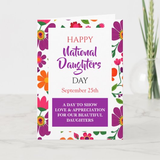 Happy National Daughters Day Karte (Vorderseite)