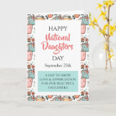 Happy National Daughters Day Karte (Gelbe Blume)